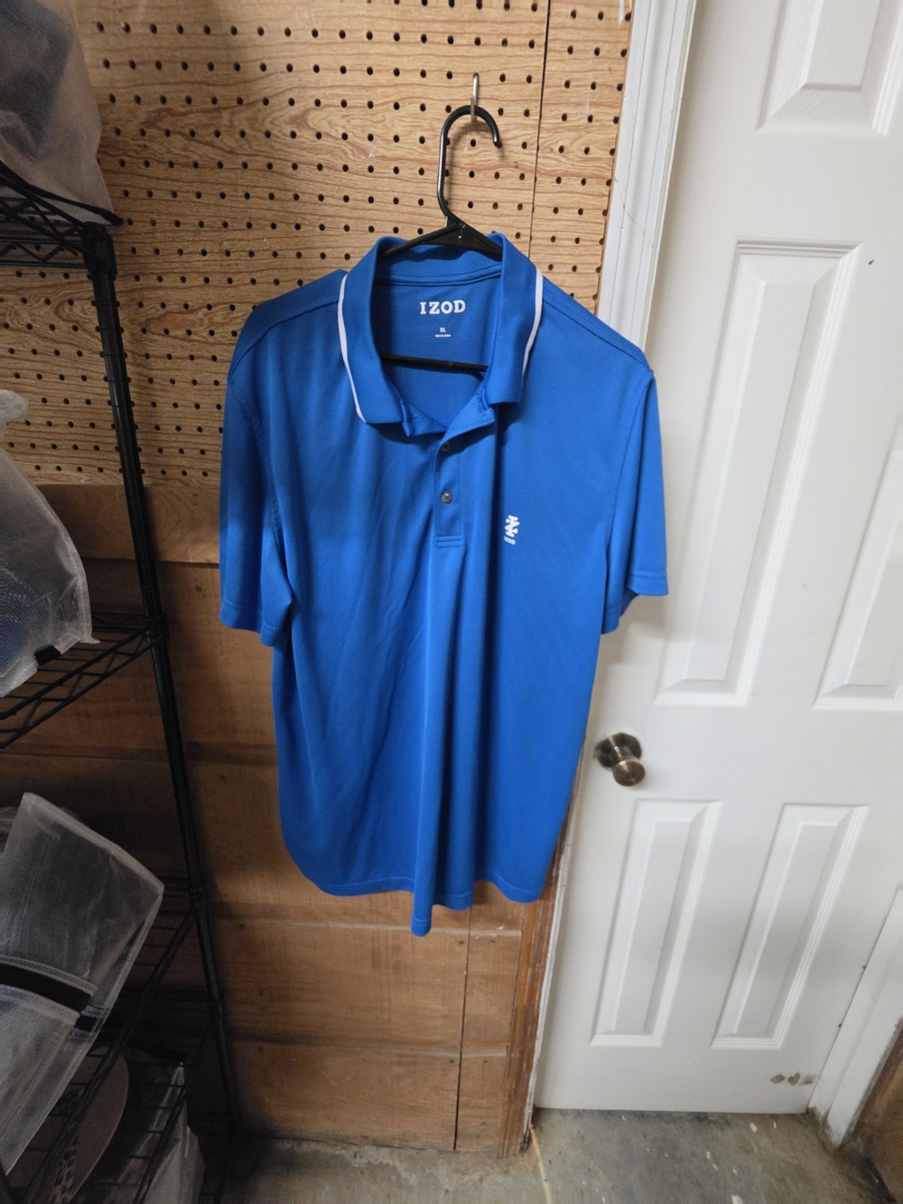 Izod Bright Blue Short-Sleeve Performance Polo with Contrast Trim